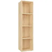 vidaXL Boekenkast/tv-meubel 36x30x143cm bewerkt hout sonoma eikenkleur