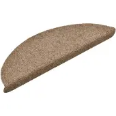 vidaXL Trapmatten zelfklevend 15 stuks 56x17x3 cm beige halfrond