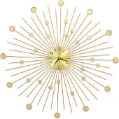 vidaXL Wandklok 70 cm metaal goudkleurig