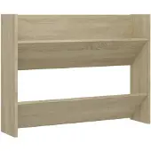 vidaXL Wandschoenenkast 80x18x60 cm bewerkt hout sonoma eikenkleurig