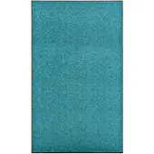 vidaXL Deurmat wasbaar 90x150 cm cyaan