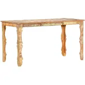 vidaXL Eettafel 140x70x76 cm massief gerecycled hout