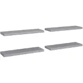 vidaXL Wandschappen zwevend 4 st 80x23,5x3,8 cm MDF grijs