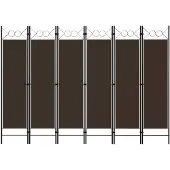 vidaXL Kamerscherm met 6 panelen 240x180 cm bruin