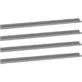 vidaXL Wandschappen 4 st 115x9x3 cm grijs