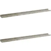 vidaXL Wandschappen 2 st 100x9x3 cm betongrijs