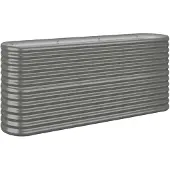 vidaXL Plantenbak 152x40x68 cm gegalvaniseerd staal grijs