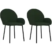 vidaXL Eetkamerstoelen 2 st fluweel donkergroen