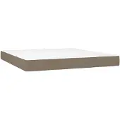vidaXL Pocketveringmatras, medium, taupe, 180x200x20 cm, stof