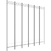 vidaXL Kamerscherm met 6 panelen 240x220 cm stof wit