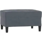 vidaXL Voetenbank 70x55x41 cm fluweel donkergrijs