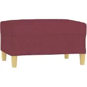 vidaXL Voetenbank 70x55x41 cm stof wijnrood