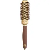 Olivia Garden Expert Blowout Borstel Straight Wavy Bristle Gold&Brown Brush Ø30mm