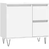 vidaXL Badkamerkast 65x33x60 cm bewerkt hout wit