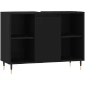 vidaXL Badkamerkast 80x33x60 cm bewerkt hout zwart