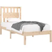 vidaXL Bedframe massief grenenhout 90x190 cm