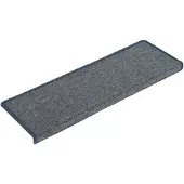vidaXL Trapmatten 15 st 65x21x4 cm lichtgrijs en blauw met rechthoekige rand