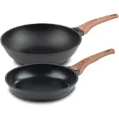 Rosmarino Black Line Koekenpan 28cm + wokpan 30cm - Pannenset inductie