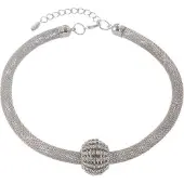 Behave Klassieke ketting met hanger en steentjes