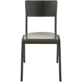 J-Line Stoel Hout/Metaal Zwart