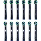 Oral-B Pro Cross Action Zwart Opzetborstels - 12 Stuks - Kartonnen Brievenbusverpakking