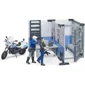 BRUDER politie bureau met politie motor