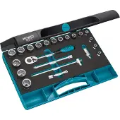 Hazet 880-2, Set doppen, 3/8 inch, Metrisch/inch, 22 stuks, 10 mm, 3/8 inch