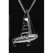 MOOYE ® - Collectie Zilveren Zeilboot ketting hanger