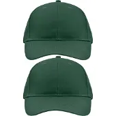 Myrtle beach 2x stuks 6-panel baseball donkergroene caps/petjes