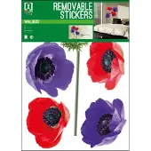 Imagicom muursticker Anemone 50 x 70 cm vinyl paars/rood