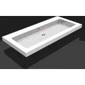 Bally Kera Meubelwastafel Keramisch 100x46cm Zonder Kraangat