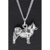MOOYE ® - Collectie Zilveren Finse Lappenhond groot ketting hanger