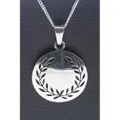 MOOYE ® - Collectie Zilveren Lauwerkrans Laurierkrans ketting hanger