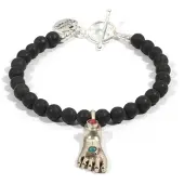 Heaven Eleven - Onyx met 925 zilver boeddha voetje