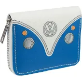 Puckator Kampeerbus VW T1 Blauw Rondrits Portemonnee - Small