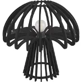 Leitmotiv Tafellamp Traditional Mushroom - Hout Zwart - 28x29cm