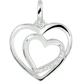 Trendjuwelier huiscollectie Hanger Zilver Hart Zirkonia