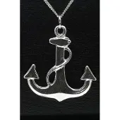 MOOYE ® - Collectie Zilveren Anker XL ketting hanger