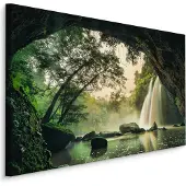 Karo-art Schilderij - Waterval in Thailand, premium print