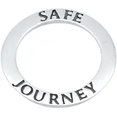 MOOYE ® - Collectie Zilveren Tekstring "Safe Journey" kettinghanger