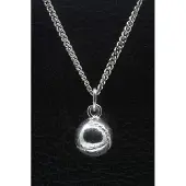 MOOYE ® - Collectie Zilveren Kaatsbal middel massief ketting hanger