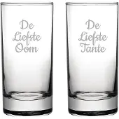Fusion Gegraveerde longdrinkglas 28,5cl De Liefste Tante-De Liefste Oom