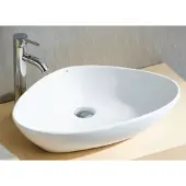 Bally Elite Waskom Lavabo 59x39x13.5cm Porselein Wit