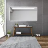 Gliss Design Spiegel Horizontaal Led Standaard Verlichting 140cm En Spiegelverwarming