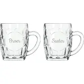 Libbey Gegraveerde Bierpul 55cl Broer-Suster