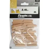 Piranha Deuvels, 40 mm lengte 8mm 40x X66432