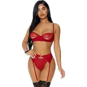 Forplay Just a Peek - Lingerie Set wine XL