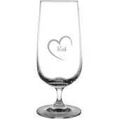 Fusion Gegraveerde bierglas op voet 41cl Heit mei hert