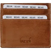 Bear design Maikel Leren Pasjeshouder / Creditcardhouder - Taupe