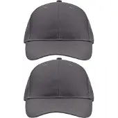 Myrtle beach 10x stuks 6-panel baseball caps antraciet grijs